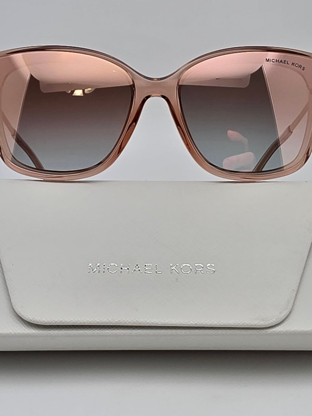 Michael Kors MK2079U Zermatt Pink Frame Rose Gold Mirror Cat Eye Sunglasses 61mm